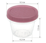 Емкость для продуктов с завинчивающейся крышкой РОЛЛ 0,3л микс (разноцветный) М1470