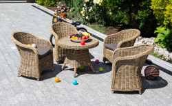 "Равенна" кофейный стол из искусственного ротанга, цвет соломенный