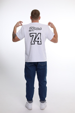 Футболка белая норма, принт "Урал 74"