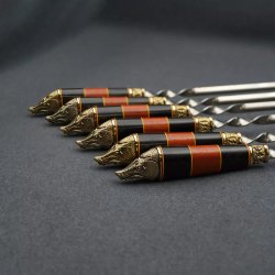 Подарочный набор шампуров "Осетр"