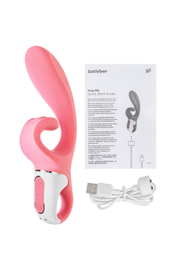 Нереалистичный вибратор Satisfyer Hug me, розовый