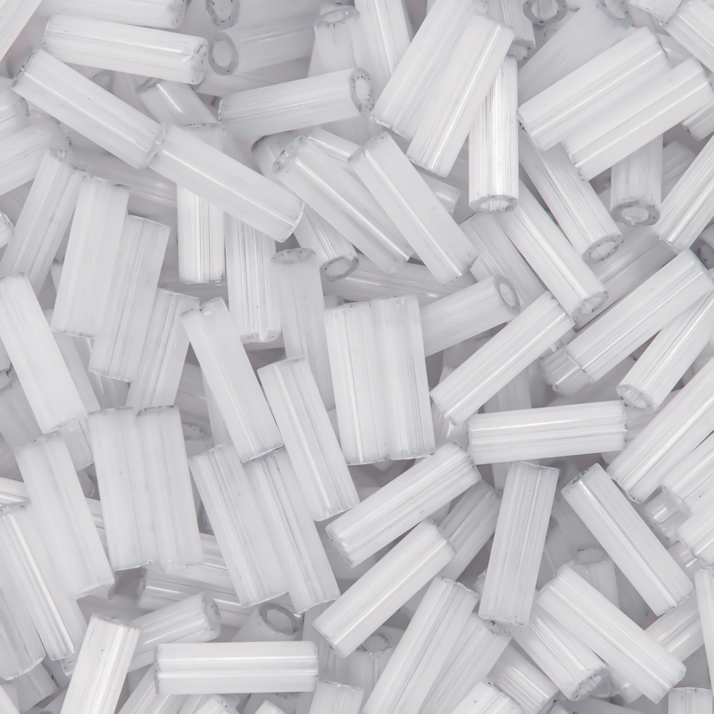 Японский бисер TOHO Bugle (стеклярус) 6mm (№1483), сатиновый непрозрачный