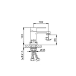 Смеситель для раковины 35к F1041 FRAP б/отв (литой, п/гайку, белый/хром, латунь)