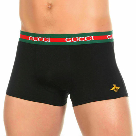 Мужские трусы хипсы черные Gucci Hip Boxer GG