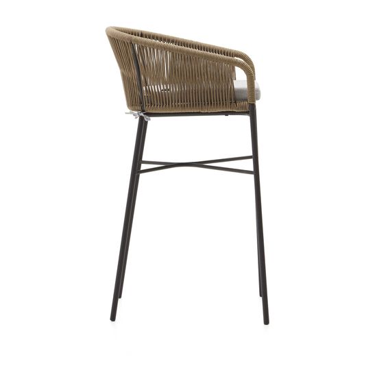 Веревочный барный стул Yanet бежевый 80 см Испания La Forma