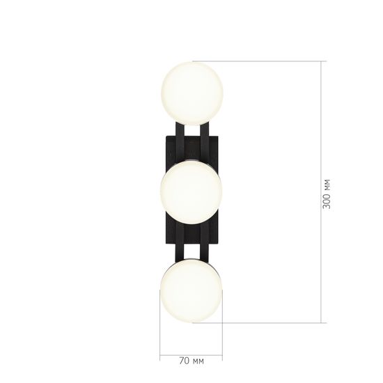 SL6610.401.03 Светильник настенный ST-Luce черный/белый LED 1*6W 4000K MONRO