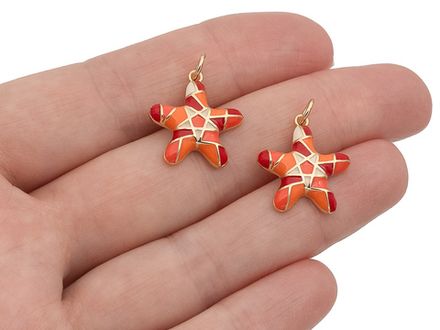 Подвеска "Звезда" 17,5мм, эмаль