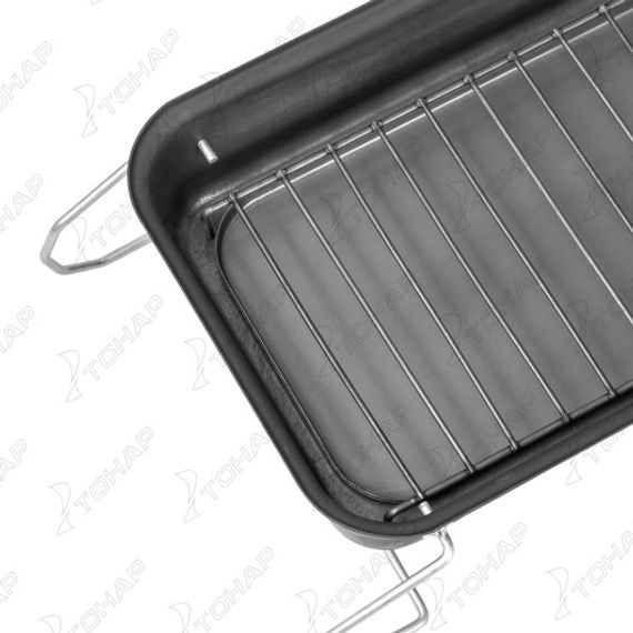 Коптильня с фиксаторами крышки, ст.1мм, термостойкое покрытие (T-HS-KP-02M) Helios (произв-во Тонар)