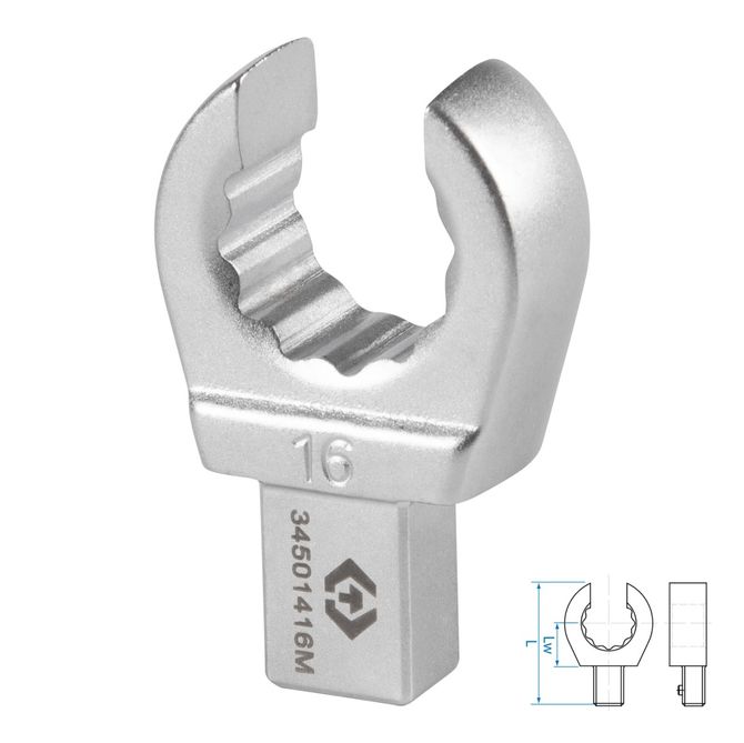 KING TONY (34501416M) Насадка разрезная серии "FIT", 16 мм, 9х12 мм