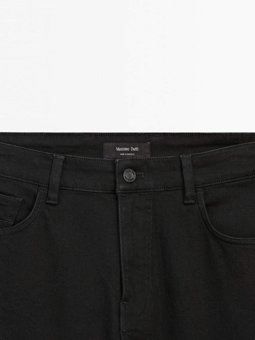 Massimo Dutti Джинсы облегающего кроя из смесового хлопка, черный