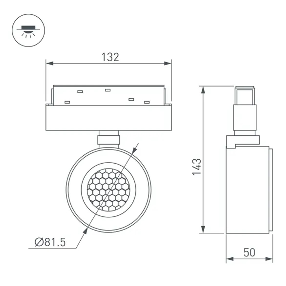 Светильник MAG-ORIENT-POINT-R80-12W Day4000-MIX (BK, 18 deg, 48V, DALI) (Arlight, IP20 Металл, 5 лет) 047142