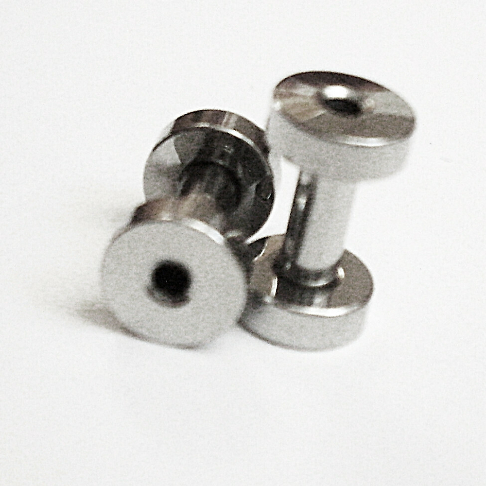 Тоннель диаметр 2,5 мм для пирсинга ушей (медицинская сталь). 1 пара