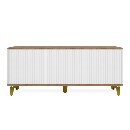 Тумба под телевизор на ножках ROYAL 5041 эко (Дуб Веллингтон-Золото)