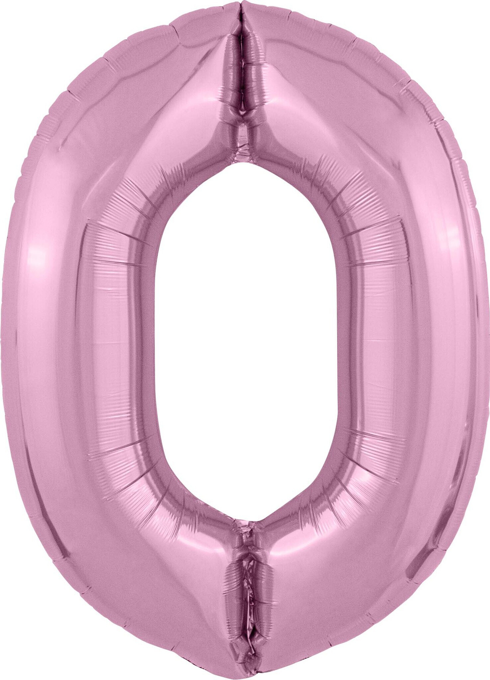 Шар (40''/102 см) Цифра, 0 Slim, Розовый фламинго