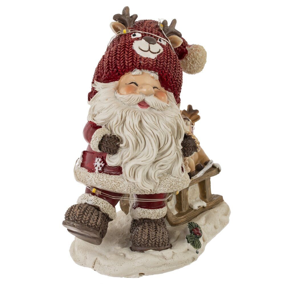 GAEM Фигурка декоративная "Дед Мороз", с подсветкой (3хLR44,н/п), L1, L11,5 W7 H13 см, 2в.