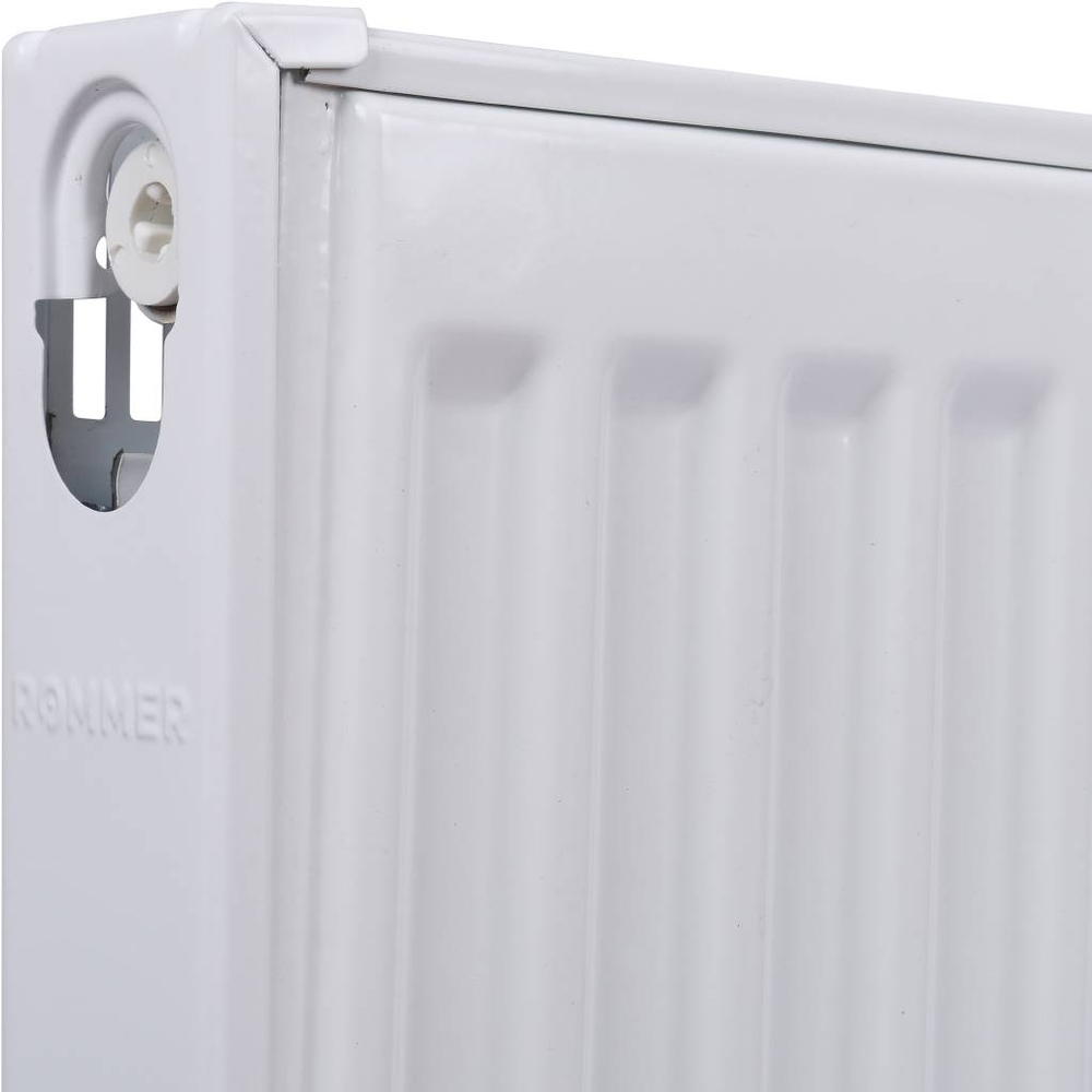 Радиатор панельный профильный ROMMER Ventil тип 11 - 300x1100 мм (подключение нижнее, цвет белый)