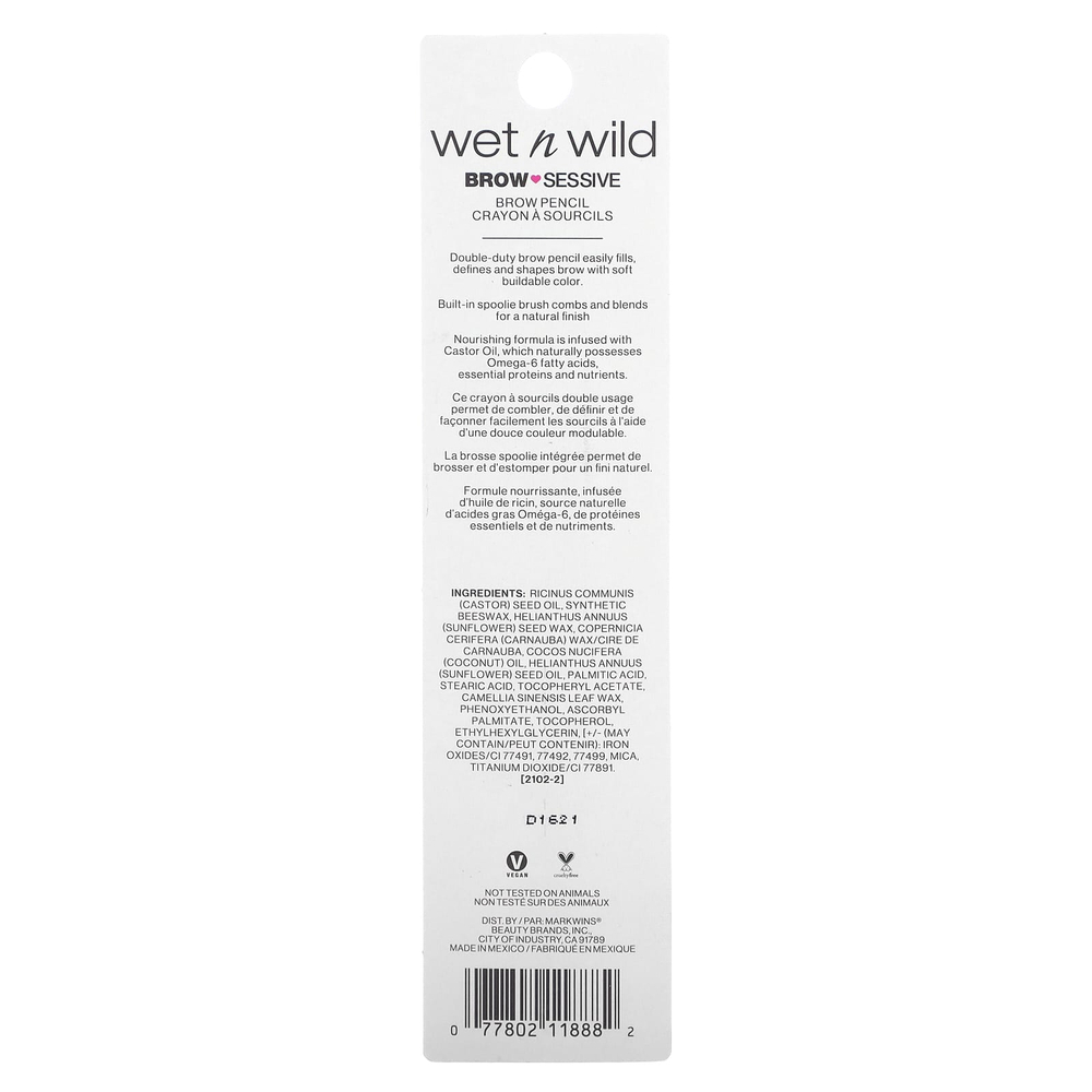 wet n wild, карандаш для бровей, коричневый, 0,7 г (0,02 унции)