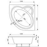 Акриловая ванна Vagnerplast MINI CATALINA 125x125