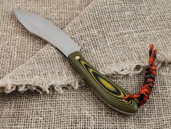 Нож для бушкрафта "Канадец", сталь VG-10/Elmax, рукоять G10 (жёлтая)