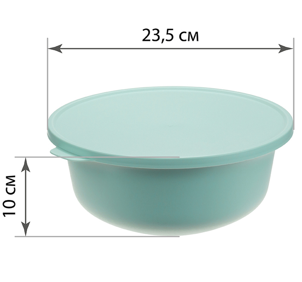 Миска ТЭСТИ 2,2л с крышкой