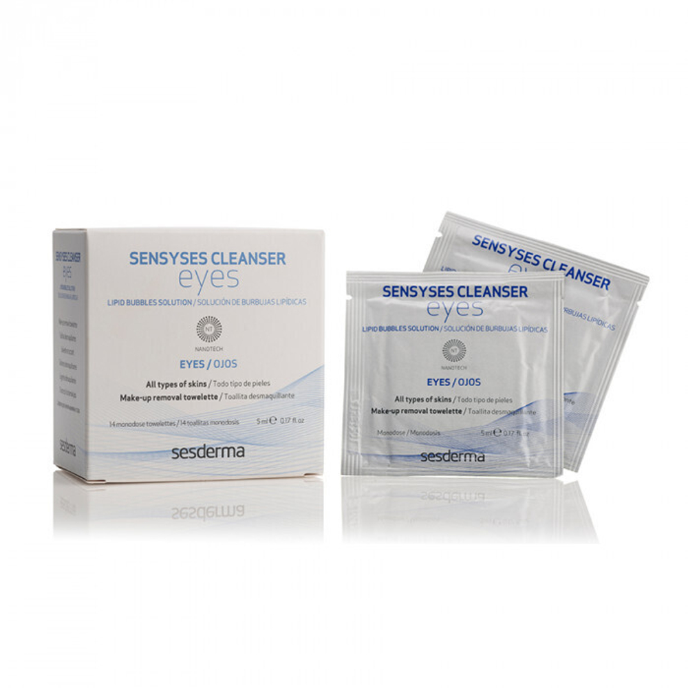Sesderma SENSYSES CLEANSER Eyes - Салфетки для снятия макияжа с глаз , 14 штук в упакове