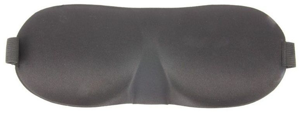 Черная сплошная маска на глаза на резиночке (Цвет: черный)