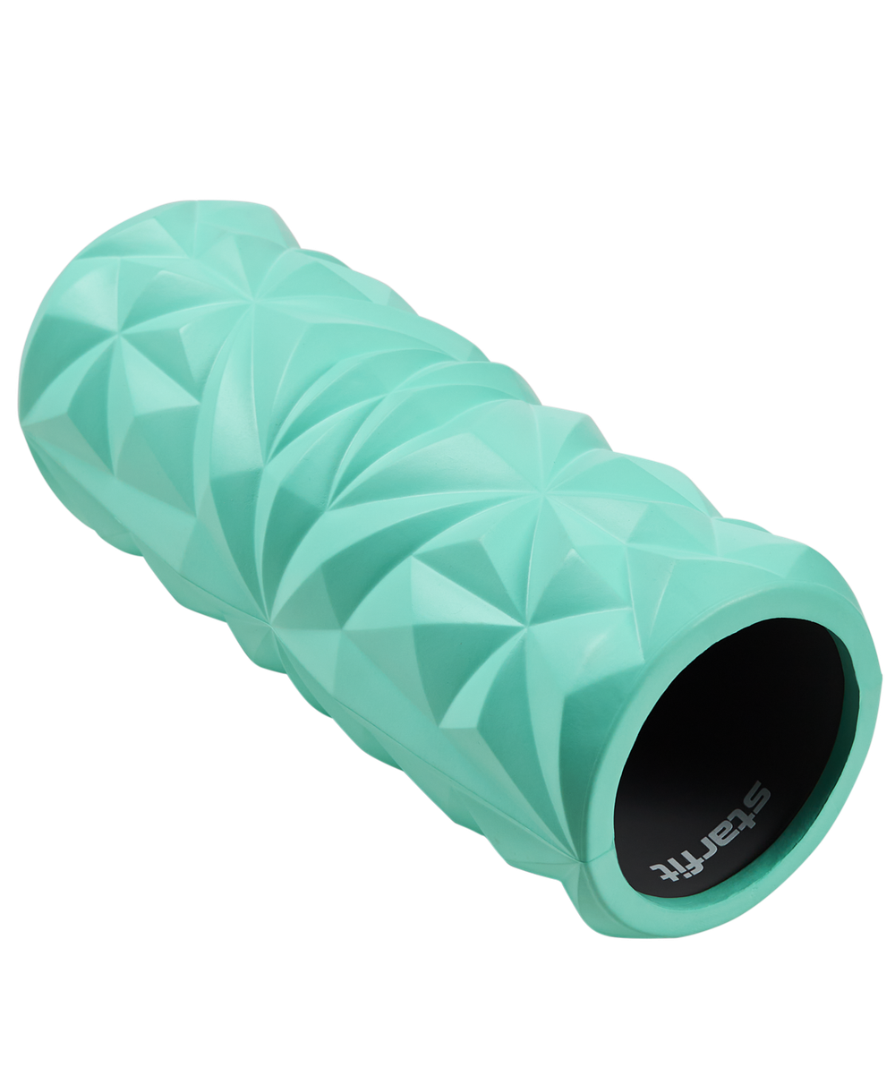 Ролик массажный FA-507, EVA/PP, средняя жесткость, 32,5x12,5 cм, мятный/серый