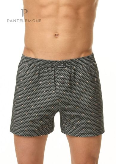 Трусы мужские семейные для больших мужчин Pantelemone PMBB-412, треугольники серо-зеленые