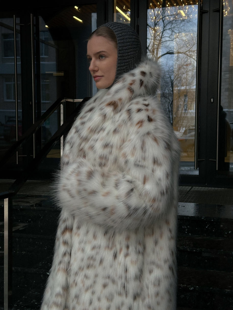 Эко-шуба CRUELLA | Макси | Пятнистая