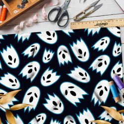 Ткань габардин призраки на чёрном фоне