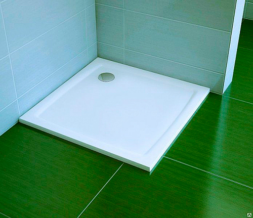 Душевой поддон из искусственного камня Ravak Perseus Pro 90х90 Flat XA037711010 Белый