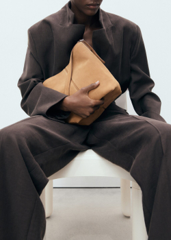 Кожаная сумка-ведро