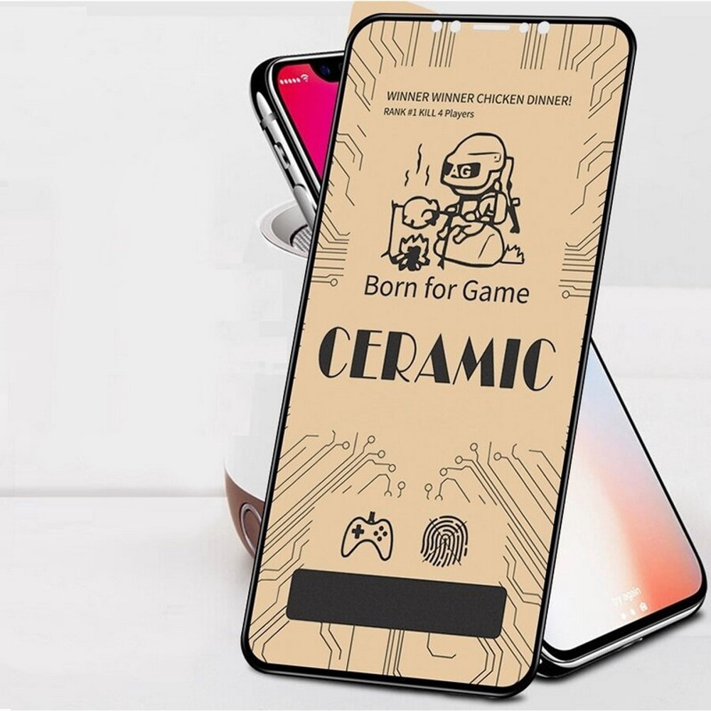 Защитное стекло Матовое Ceramics iPhone XR/11 (черный)