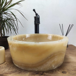 Раковина из оникса Drum Yellow Small DO-60971 40*40*16