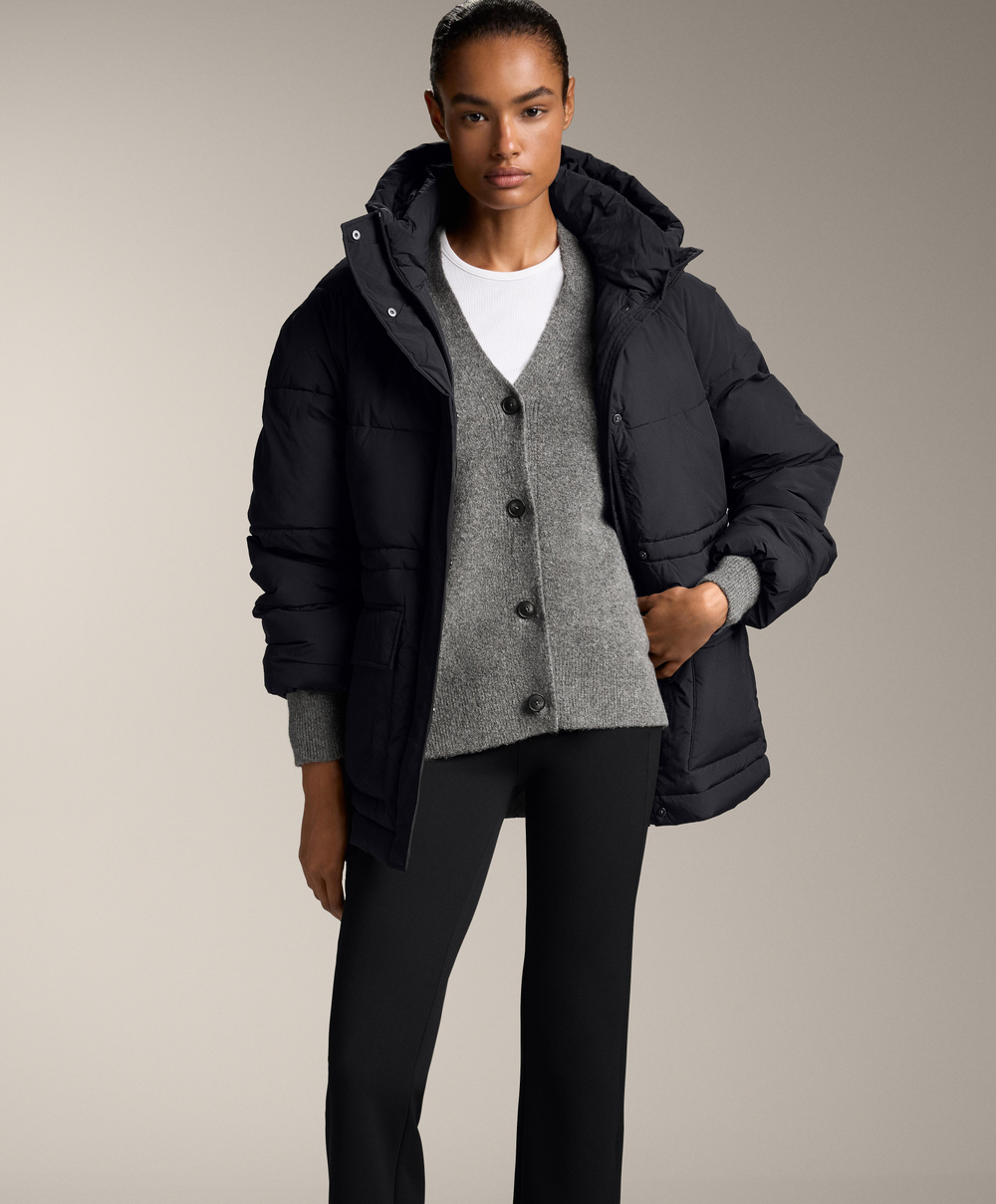 Oysho Мягкий трикотажный кардиган на пуговицах, серый меланж