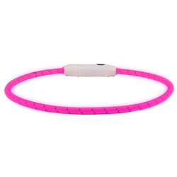 Ошейник светящийся LED Leora Visio, розовый 33-63см Flamingo