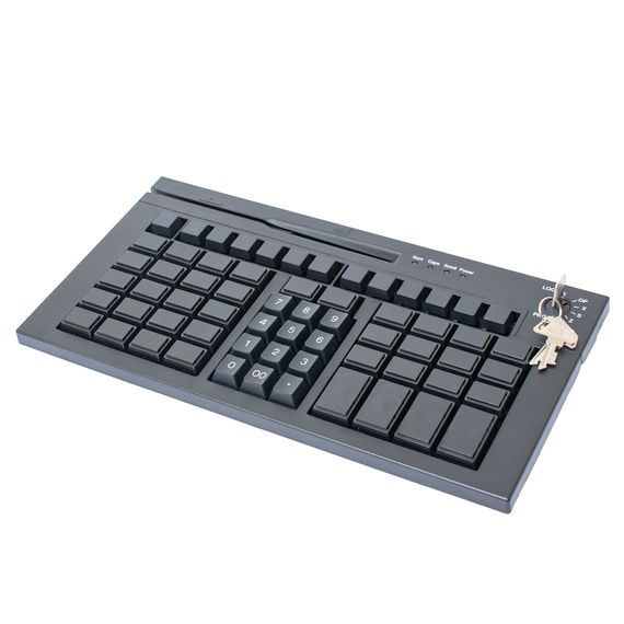 Клавиатура программируемая POScenter S67B (мод. 63 клавиши, MSR, ключ, USB, 3,0 м.), черная