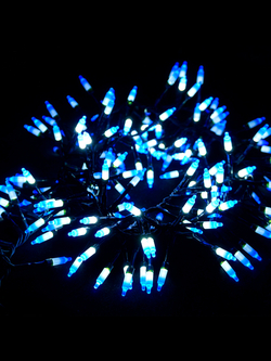 Гирлянда светодиодная с гол. наконеч."ФЕЙЕРВЕРК", 5 мм., 500 LED, хол. бел., 5м, 8 реж. MAG-G083-500