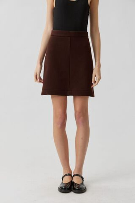 Мини-юбка шоколадного цвета