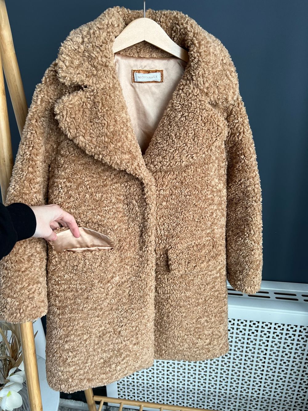 Шуба из экомеха Monnalisa, 128