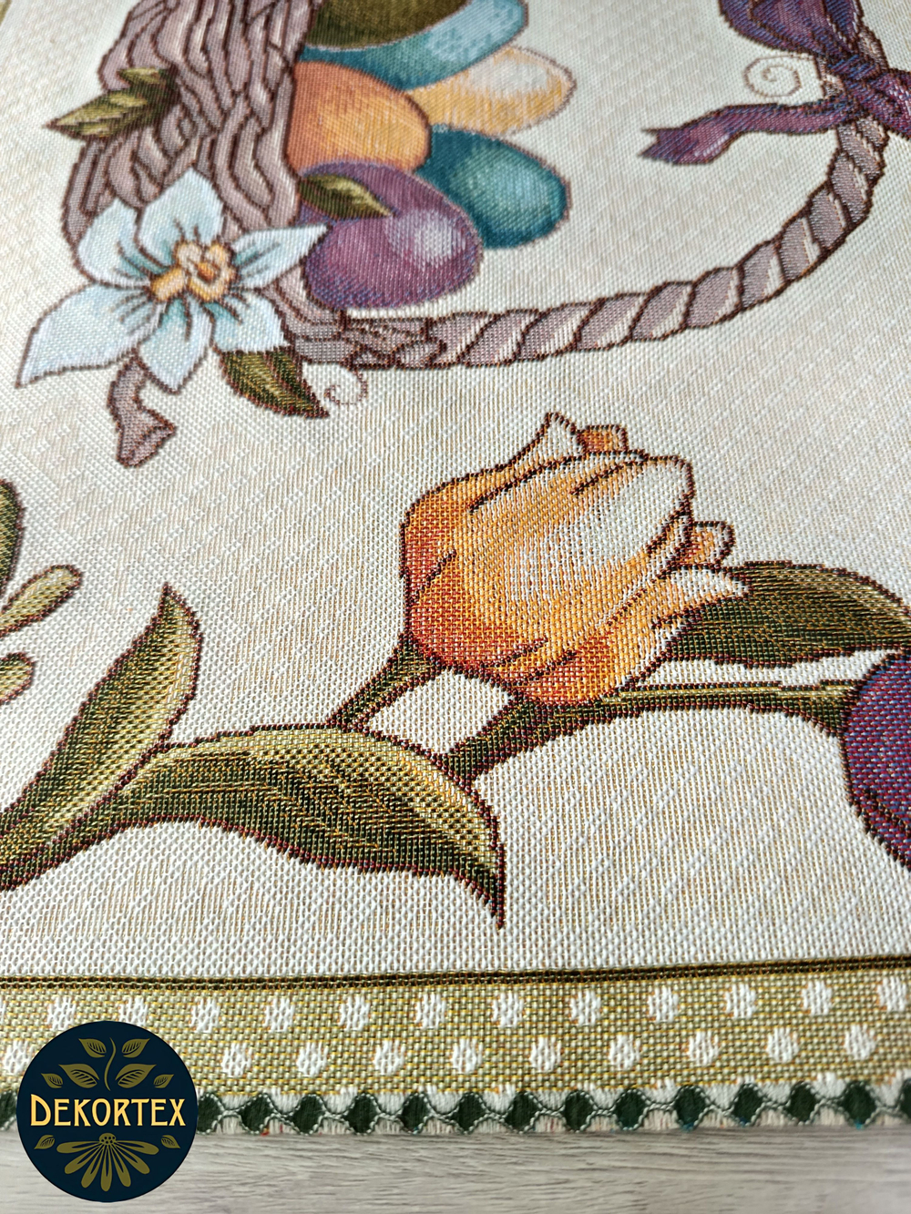 Гобеленовая столешница Пасхальная 46х102