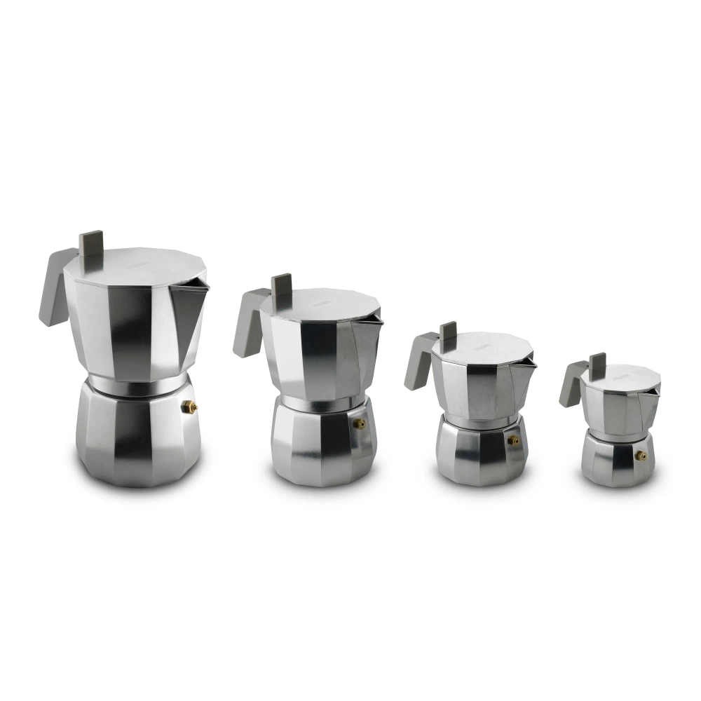 Alessi Алюминиевая турка кофеварка Moka на 9 чашек. DC06/9 FM