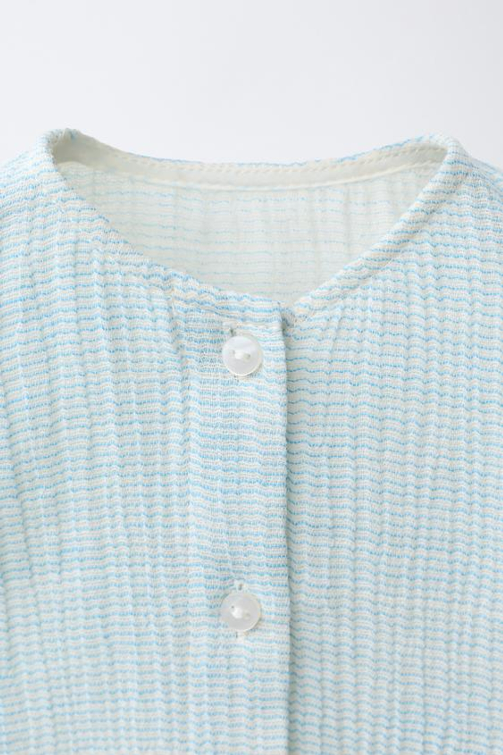 ZARA КОМБИНЕЗОН В ПОЛОСКУ, ЭКРЮ/СИНИЙ