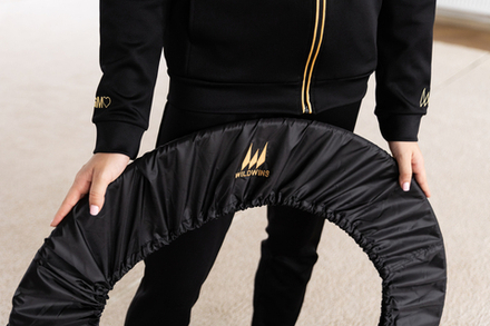 Чехол для обруча черный с индивидуальной вышивкой