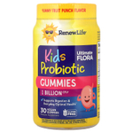 Renew Life, Kids Tummy Gummy, Prebiotics and Probiotics, Raspberry, 30 Gummies