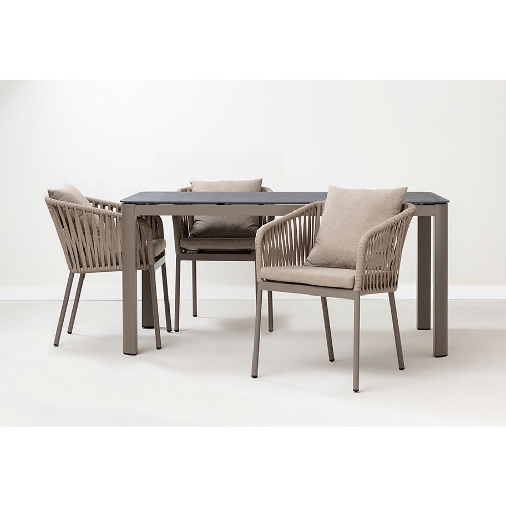 Стол обеденный Leif, 160х90 см, серо-бежевый