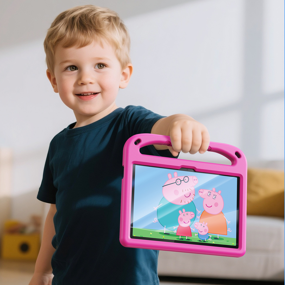 Детский чехол розового цвета на планшет Lenovo Tab K10 Gen 2 10.1 и Tab 10.1 Tablet (2025-) от Dux Ducis, серия Puff Series Case