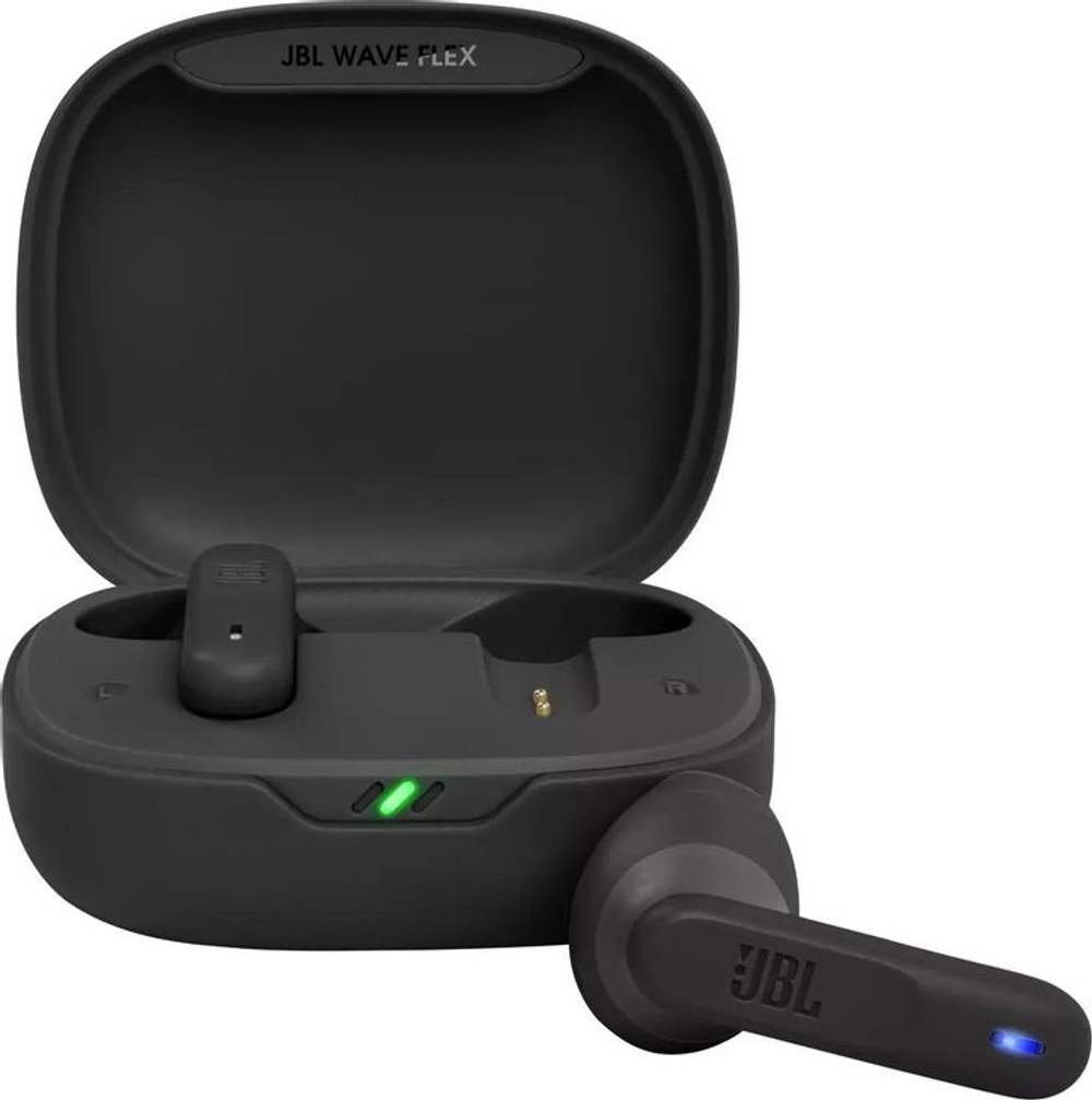 Наушники JBL Wave Flex, Bluetooth, вкладыши, черный [jblwflexblk]