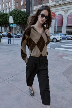 ZARA БРЮКИ CARROT FIT КАРГО, ЧЕРНЫЙ