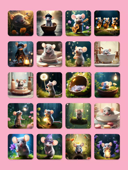 Наклейки детские на телефон мышки